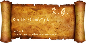 Kosik Gibárt névjegykártya